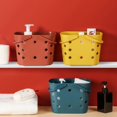 thumbnail image 4 of Sundries Snacks Basket With Handle Easy To Carry And Clean For College Dorm Bathroom Kitchen  Dark Blue, 4 of 7