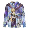 thumbnail image 5 of Genshin Impact Jacket Casual Oversized Hoodie Stylish Zipper Hooded Sweatshirt Warm Loose Outerwear 4XL, 5 of 8