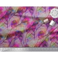 thumbnail image 2 of Soimoi Velvet Fabric Peacock Feather Print Sewing Fabric Yard 58 Inch Wide, 2 of 3