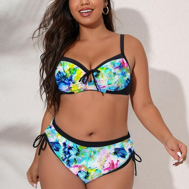 Herlipto ★ Le Lavandou Swimsuit LUOGENLI Swimsuit for Women 2024 2026 Bikini Three Color Printed