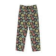 thumbnail image 2 of Vsdgher Daisies Flowers Print Mens Pajama Pants Sleep & Lounge Pants, PJ Bottoms With elastic waistb and Pockets, 2 of 5