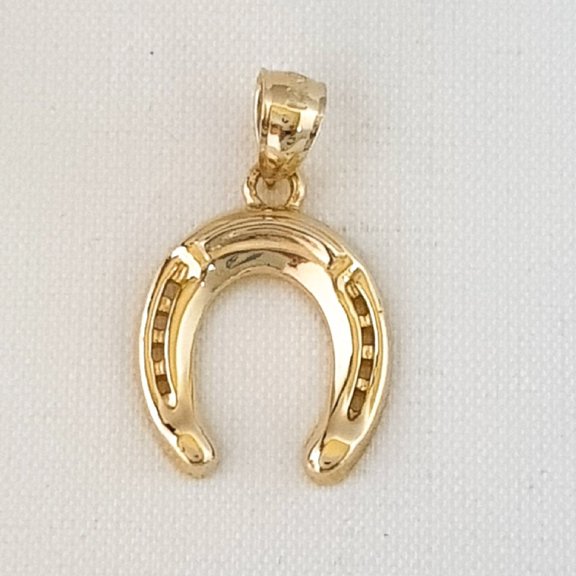 14K Yellow Gold HORSESHOE Pendant