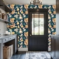 thumbnail image 3 of Vintage Peel and Stick Wallpaper Cute Bunnies Chicks Spring Flowers Dark Blue Wall Mural 17.7in x 9.8ft Self Adhesive Removable Wall Paper Renter Friendly Wallpaper for Nursery Bedroom Cabinets, 3 of 8