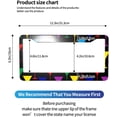 thumbnail image 3 of Color Martini Glass 2 Pcs License Plate Frames, Stainless Steel License Plate Cover, Matte License Plate Holder Car Accessories with Screw Caps (4 Holes), 3 of 7