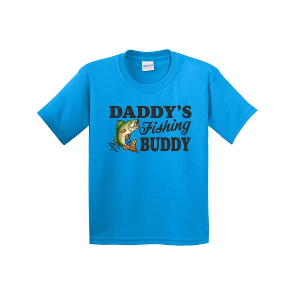 Inktastic Daddy's Fishing Buddy Youth T-Shirt