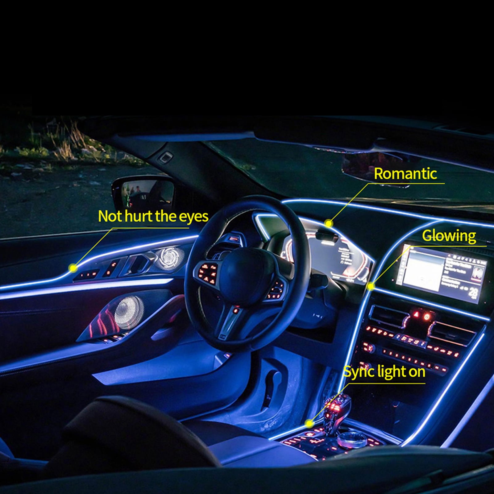Blue Neon Lights For Inside Car
