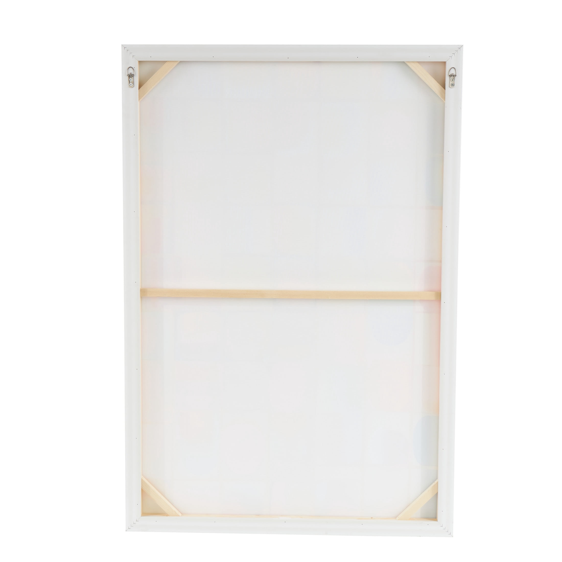 33" x 49" Ombre Square Pop Art Geometric Framed Wall Art with White Frame, by DecMode
