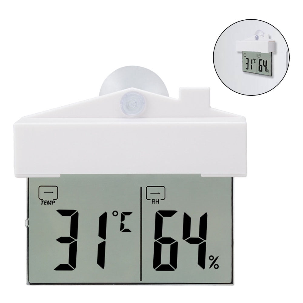 Digital Outdoor Window Thermometer Detachable Bracket & Records MIN/MAX Temp With Suction Cup