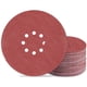 thumbnail image 1 of Discos de lija de 9 pulgadas, grano 120, 8 agujeros, de gancho y bucle para lijadora de paneles de yeso, paquete de 60, 1 of 7