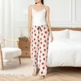 thumbnail image 4 of Balery Hand Drawn Strawberry Pantalones de pijama para mujer, pijamas ultraligeros, pantalones de estar por casa-3X-Large, 4 of 6