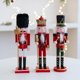 thumbnail image 2 of Adorno de Cascanueces de madera, figura de soldado, colgante de árbol de Navidad, decoración de mesa de oficina, estatuas, regalos para amigos y niños, 30CM, 2 of 5