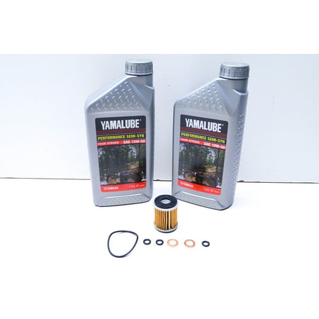 Synthetic Stock (Yamaha LUB-OFFCG-KT-00, LUB-OFFCG-KT Yamalube SAE 10W-50 Off Road Semi-Synthetic 4-Stroke Oil Change Kit QTY)