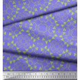 thumbnail image 3 of Soimoi Purple Moss Georgette Fabric Leaves Damask Print Sewing Fabric Yard 42 Inch Wide, 3 of 5