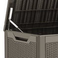 thumbnail image 7 of Uforic Lockable 100 Gallon Resin Deck Box, Heavy-Duty Weather Resistant Outdoor Storage Chest, Versatile Storage Solution for Patio Accessories and Daily Essentials,Light Brown, 7 of 7