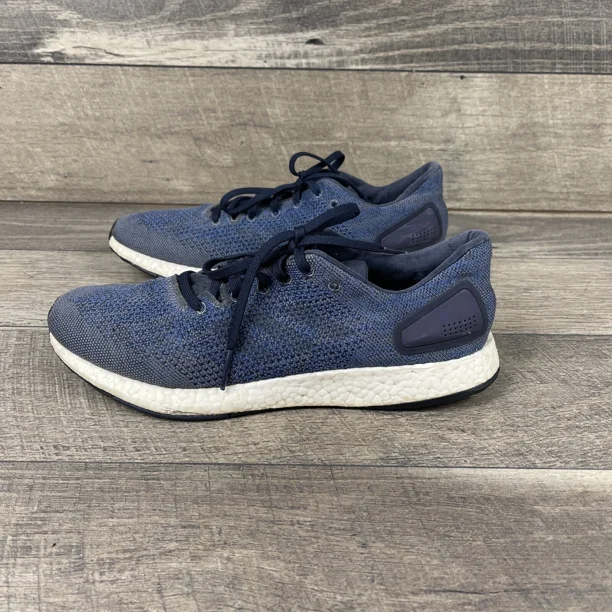 Adi - das Mens Pureboost DPR BB6293 Blue Gray Running Shoes Lace Up Size 11