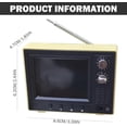 thumbnail image 6 of USB Rechargeable Miniature Retro TV with LCD Screen - 1:12 Scale Dollhouse Accessory, Plays Videos, 180° Rotating Antenna, Yellow Vintage Toy for Collections & DIY(XX), 6 of 6