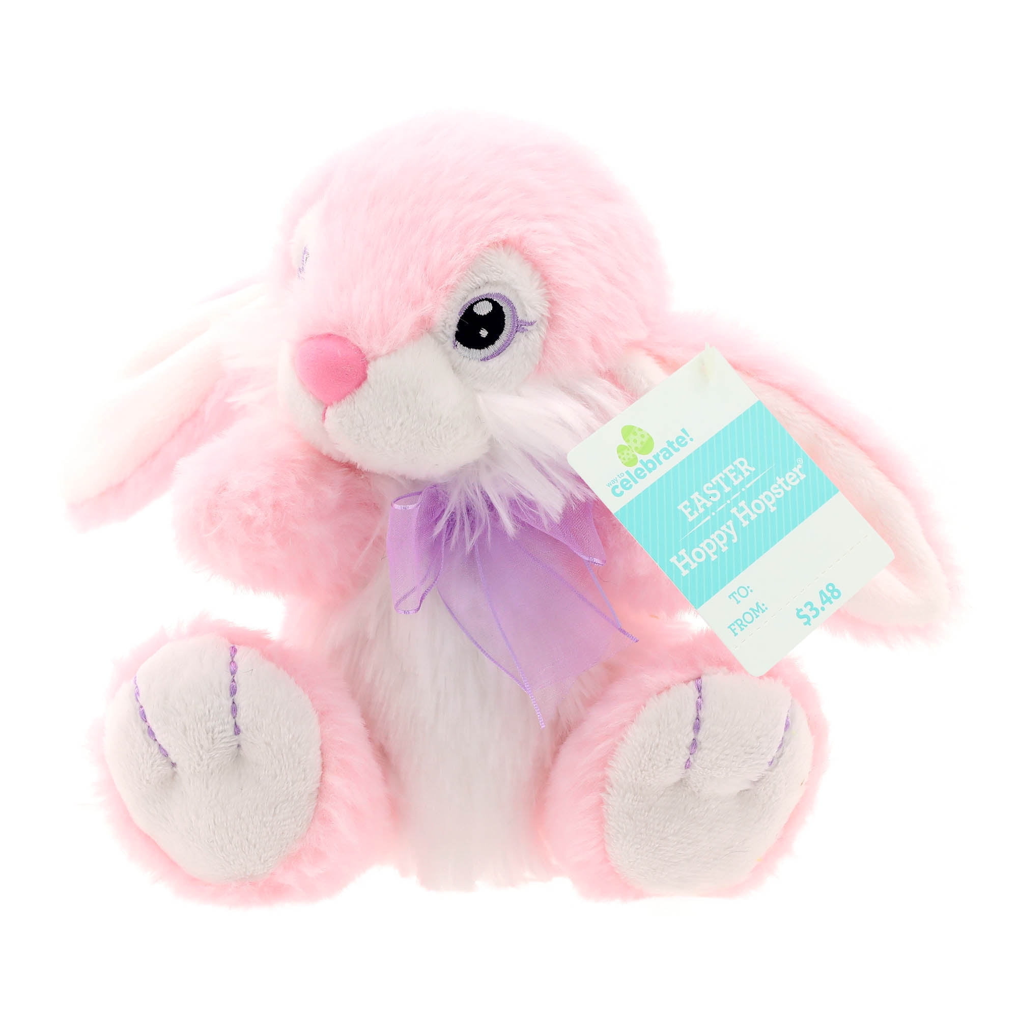 "Way to Celebrate! Easter Small HappyHopsterBunny Plush Toy, Pink"