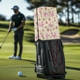 thumbnail image 3 of Yuyamidu Pink Butterfly Golf Bag Dust Cover for Women Cute Cherry Golf Bag Top Cover for Stand Cart Bags Easy to Carry Protect Your Clubs, 3 of 8