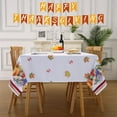 thumbnail image 4 of Thanksgiving Tablecloth Pumpkins Maple Leaves Fall Printed, Autumn Thanksgiving Harvest Vintage Washable Table Cover for Party Picnic Dinner Decor 60x102 Inch, 4 of 4