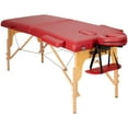 thumbnail image 7 of Patiojoy Portable Massage Table Adjustable Spa Bed Wooden Legs with Face Cradle & Carry Case Red, 7 of 7