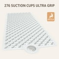 thumbnail image 6 of OTHWAY Non-Slip Bath Mat for Tub with Hair Catcher, 39"x17" Long Shower Mat, Large Drain Holes, Machine Washable Gripper Tub Mat (White), 6 of 11