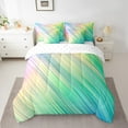thumbnail image 2 of Erosebridal Ombre Stripes Bed In A Bag Full Size,Gradient Lines Bed Set,Abstract Bedroom Decor,Breathable,7-Piece, 2 of 5