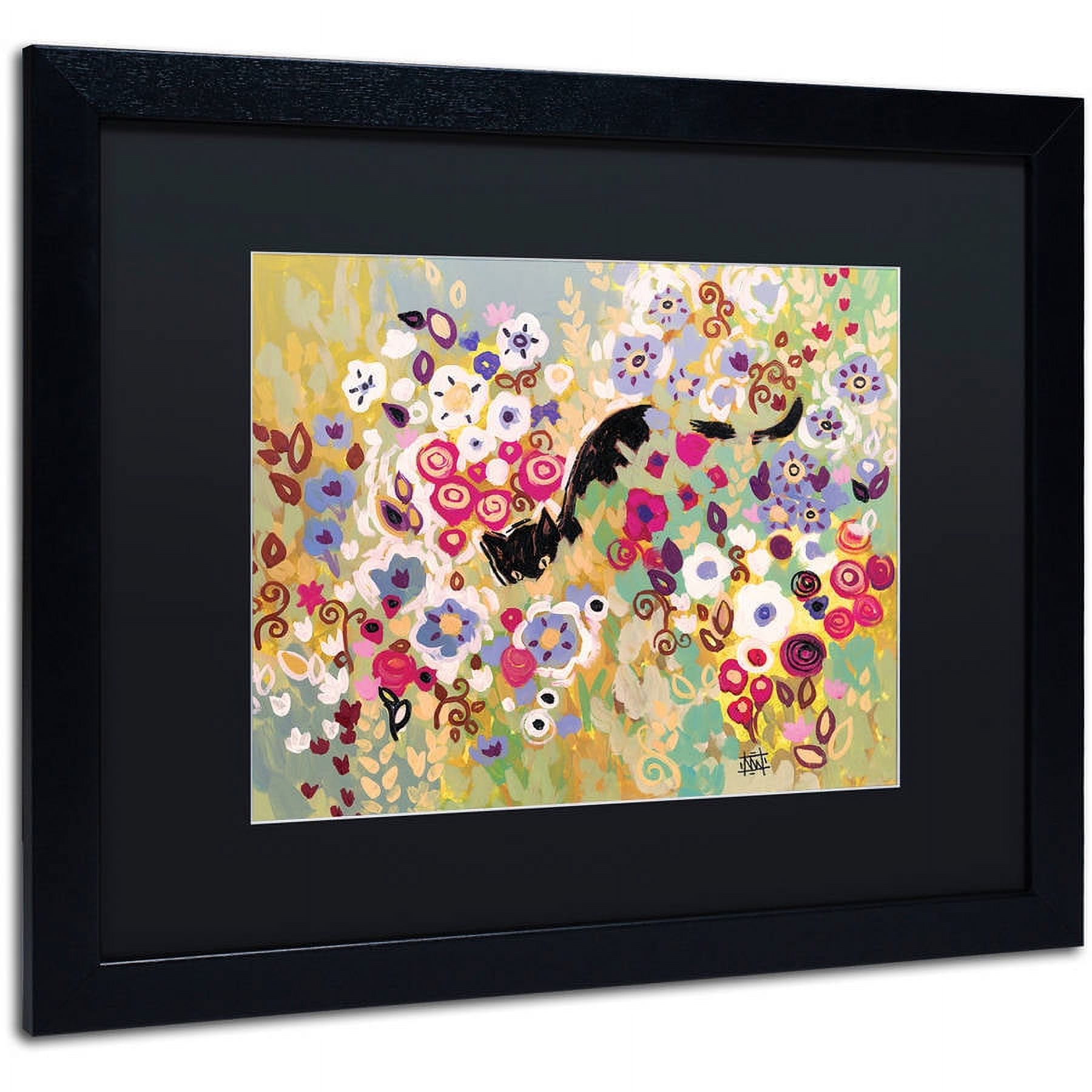 Trademark Fine Art "4" Canvas Art by Natasha Wescoat, Black Matte, Black Frame