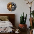 thumbnail image 7 of Wall Clock Decorative - Fantasy Moon And Sun Face Print 2D Vintage Wall Clocks Battery Operated Silent Non-Ticking for Bedroom, Living Room, Kitchen, Office, Classroom, 10 Inch, 7 of 7