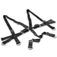 thumbnail image 1 of DNA Motoring SBCL-6P-BK Universal Onyx Black Nylon Racing Seat Belt Harness 6-Point Quick Release Camlock Set, 1 of 1
