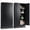 Black, variant on Glyxxen 47" Kitchen Pantry Cabinet, Metal Storage Cabinet, Modern Tall Steel Pantry Cupboard with 2 Doors and Adjustable Shelves for Kitchen Garage and Home, White