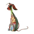 thumbnail image 6 of DecMode Eclectic Metal Indoor/Outdoor Multi Colored Dog Sculpture with Floral Design, 12"W x 17"H, 6 of 14