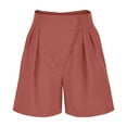 thumbnail image 5 of ZZwxWA Womens High Waisted Dressy Shorts Pleated Wide Leg Summer Casual Shorts Flare Business Work Short Pants with Pockets, 5 of 6