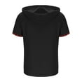 thumbnail image 4 of DPTALR George Men’s Lightweight Athletic Short Sleeve Hoodies Solid Color T-Shirts BlackBig and Tall Men XXXL, 4 of 6