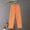 Orange, variant on Women's Pants Plus Size $10 Spring Solid Color Lace-Up With Cotton And Linen All Straight Leg Casual Pants