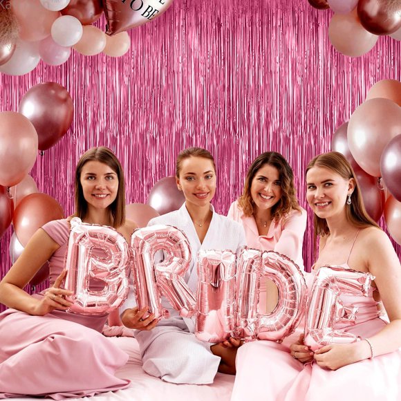 Foil Fringe Curtain for Wedding Birthday Party Decorations Photo Booth Streamers Holiday Graduation Bridal Shower MultiScene Decorative Tassel Ribbon