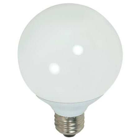 Satco Compact - Satco Lighting S7304 Single 15 Watt G25 Shaped Medium (E26) Base Compact Fluorescent Bulb