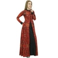 thumbnail image 3 of Bimba Casual Full Length Cotton Printed Women's Maxi Dress With Front Button - 4, 3 of 6