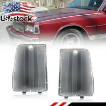 2PCS Clear Lens Front Bumper Turn Signal Lights Side Marker Light Turn Warning Lights Corner Light Cover For 1987 1988 1989 1990 Chevrolet Caprice No Bulb/Socket Included