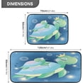thumbnail image 2 of SKYSONIC 2PCS Cute Sea Turtle Kitchen Rug and Mat Mother and Baby Floor Runner Rug Anti Fatigue Non Slip Comfort Mat for Doormat Laundry Room Hallway 19.7"x27.6"+19.7"x47.2", 2 of 7