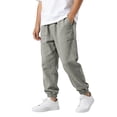 thumbnail image 4 of Boys Sweatpants Open Bottom Athletic Baggy Straight Leg Pants Casual Drawstring Waist Joggers with Pockets Grey Size 11-12 Years, 4 of 7