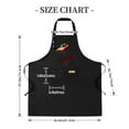 thumbnail image 4 of 2 Pack Adjustable Bib Apron with 2 Pockets - Stylish Black Apron Featuring Red Car Graphic & ' BEATING SHUTT ' Text for Cooking Enthusiasts, 4 of 5