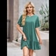 thumbnail image 1 of Vestido de Cuello Redondo y Corta Verde Oscuro XXL, 1 of 7