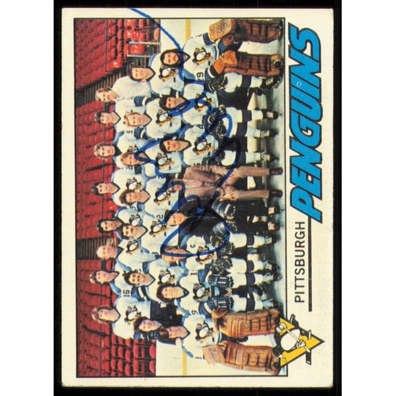 Johnny Wilson Autographed 1977-78 Topps Card #84 Pittsburgh Penguins SKU #255092