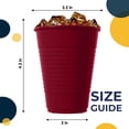thumbnail image 6 of Exquisite 50 Ct 12 Fl Oz Burgundy Disposable Plastic Cups, Heavy Duty Party Cups, 1 Pack, 6 of 6