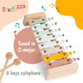 thumbnail image 2 of Juguete colorido de madera con 8 notas en forma de C de Xylophone Stoie, 2 of 8