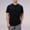 Black, variant on Men’s Quick-Dry Outdoor Training Tee with Snap Placket, Casual Summer Short-Sleeve Shirt Gray Size M