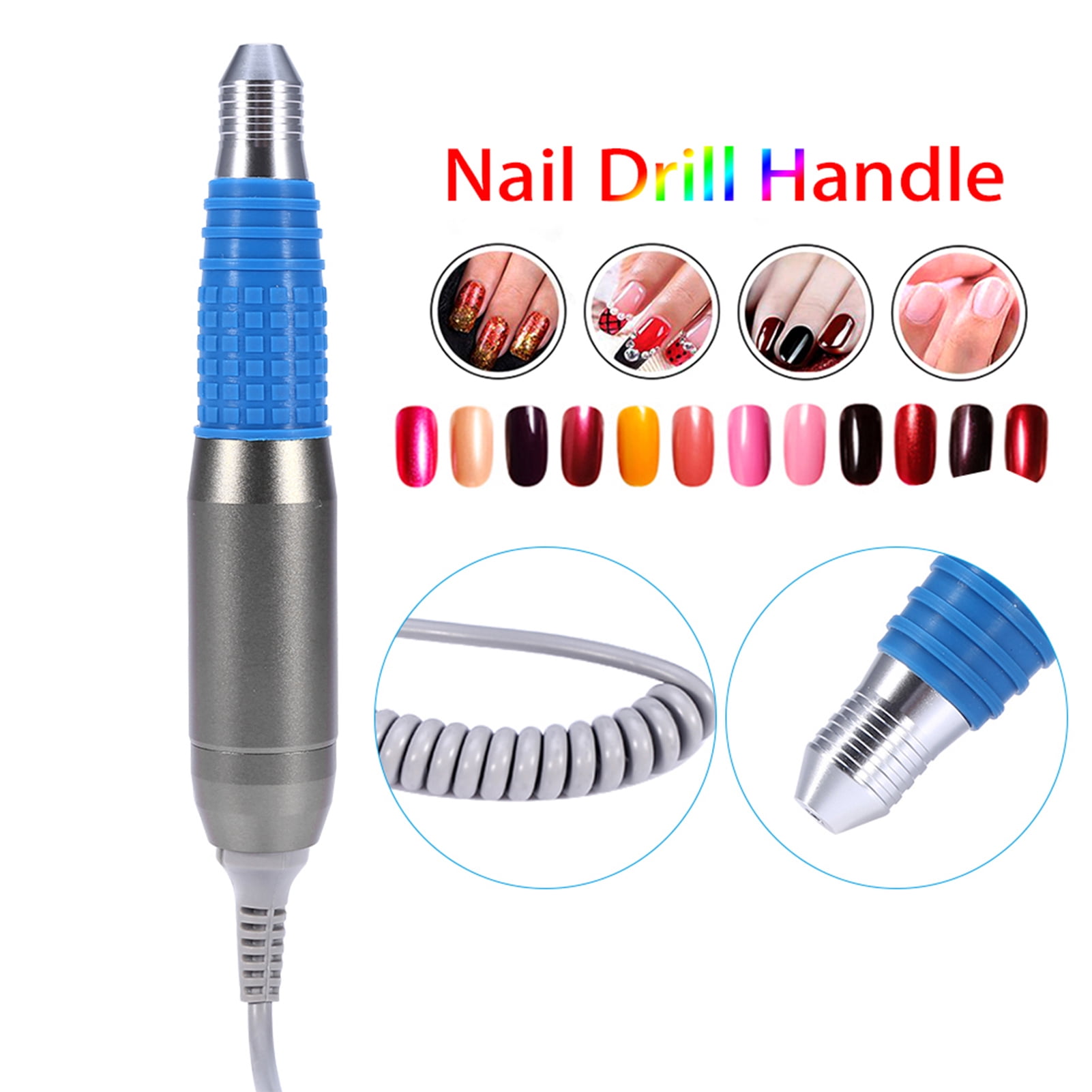 Nail File Pen, Strong Easy To Use Stainless Steel 0-35000Rpm Electric Nail Drill Handle, Artificial Nails For Natural Nails