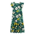 thumbnail image 3 of LOVZFMLL Fashion Summer Short Sleeves Round Neck Solid Color Dress, 3 of 4