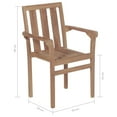 thumbnail image 5 of vidaXL Stackable Garden Chairs 8 pcs Solid Teak Wood, 5 of 5