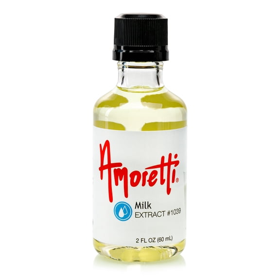 Amoretti - Milk Extract Water Soluble 2 oz - Highly Concentrated & Perfect For Pastry, Savory, Brewing, and more, Preservative Free, Vegan, Kosher Pareve, Keto Friendly